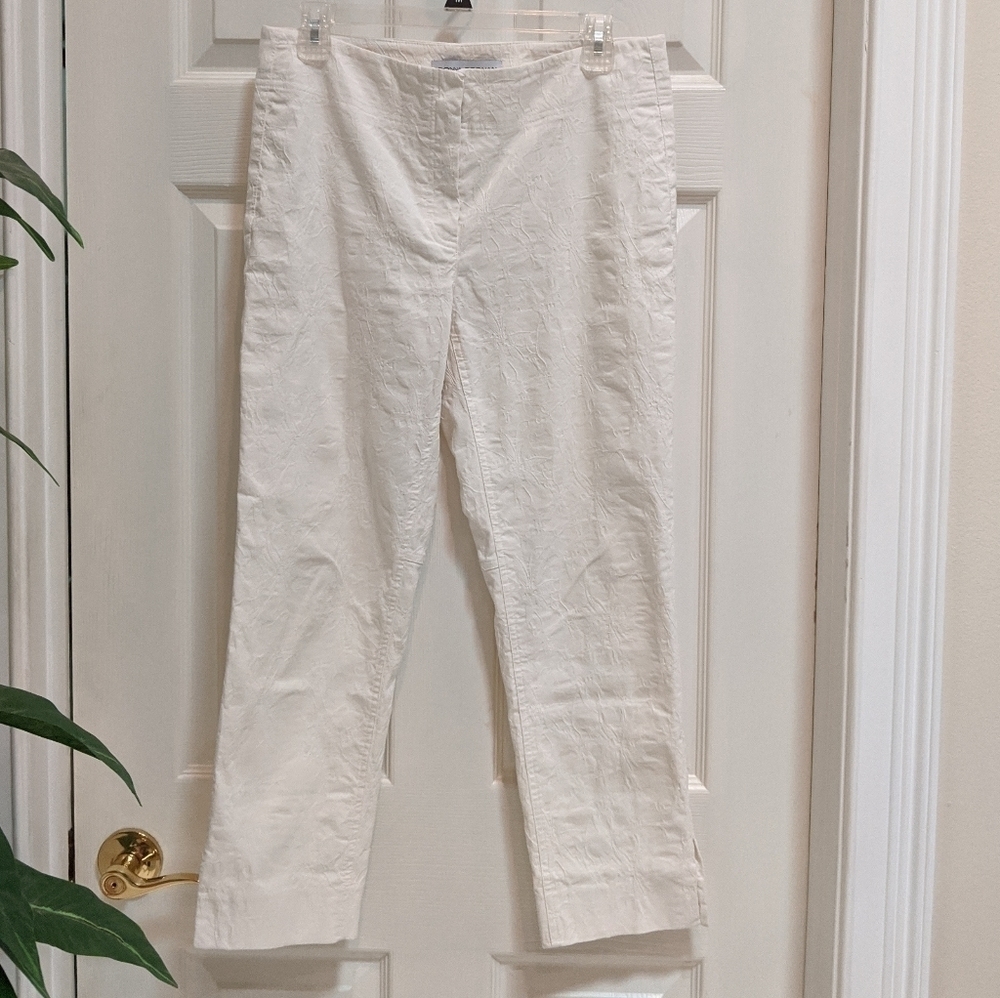 Donna Degnan Women's Size 8 White Cotton Capris